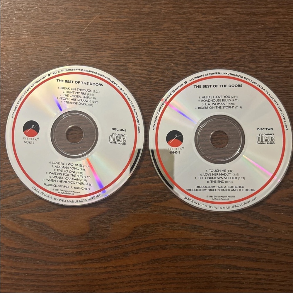 The Best of The Doors CD- 2 Disc Set Elektra